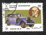 Sellos del Mundo : Asia : Afganist�n : Automóviles, Daimler DB18 berlina (1935) y Gottlieb Daimler