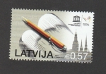 Stamps : Europe : Latvia :  Día de la libertad de prensa decretada por la UNESCO