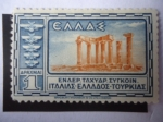 Sellos de Europa - Grecia -  Templo de Apolo - Sitio Arqueológico - Patrimonio de la Humanidad-Unesco 1987.