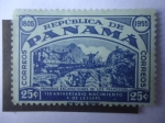Stamps Panama -  Primeras Excavaciones de los Franceses-150 Aniversario nacimiento de Lesseps. 