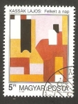 Stamps Hungary -  3243 - Felkelt a nap, de Lajos Kassak, pintor, poeta y escritor