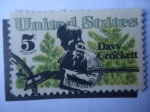 Stamps United States -  Davy Crockett (Rey de la Frontera Salvaje) -Matorrales de Pino