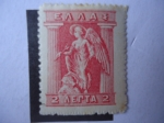 Stamps : Europe : Greece :  Hermes y Iris -Dioses y Mitología- Serie 1911