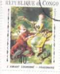 Stamps Republic of the Congo -  PINTURA- EL AMANTE CORONADO 