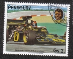 Stamps : America : Paraguay :  Piloto de Fórmula 1, Emmerson Fittipaldi ,Lotus