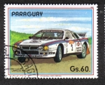 Stamps : America : Paraguay :  Coches de rally, Lancia Rally