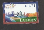 Stamps : Europe : Latvia :  750 Aniv. de la fundación de la ciudad de Jegalva