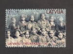 Stamps Latvia -  I Centenario de los fusileros letones