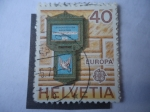 Stamps Switzerland -  Europa (C.E.P.T.)- Buzón de la Ciudad de Basilea.