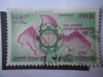 Stamps Iraq -  Mapa de los Estados Árabes - 9a Conferencia de Ingenieros Árabes, Bagdad - Emblema.