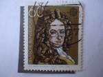 Stamps Germany -  Gottfried Wilhelm Leibniz (1646-1716) Filosofo. Europa-C.E.P.T.