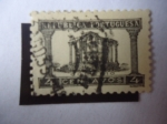 Stamps Portugal -  Templo de Diana - Ruinas del Templo en Evora-Portugal.