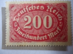 Stamps Germany -  Cifra - Dígitos en Ovalo Transversal.