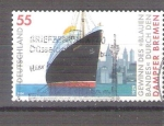 Stamps Germany -  Banda Azul al Buque Bremen Y2237