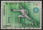 Stamps Spain -  XX Juegos Olimpicos en Munich (Esgrima)