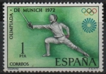 Stamps Spain -  XX Juegos Olimpicos en Munich (Esgrima)