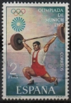 Stamps Spain -  XX Juegos Olimpicos en Munich (Haltereofilia)