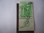 Stamps Israel -  Acuario - Signos Zodiacales.