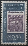 Stamps : Europe : Spain :  V Centenario d´l´Imprenta (Ilustracion d´libro d´l´sueños)