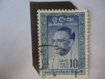 Stamps Sri Lanka -  Dr. Solomon West Ridgoway Dios Bandaranaike. 4° Primer Ministro Ceylon.