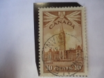 Stamps Canada -  Edificio del Parlamento - King George VI: 1942/48 
