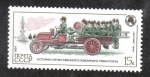 Stamps Russia -  Historia de los motores de bomberos