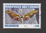 Stamps Nicaragua -  Mariposa nocturna Amphypterus