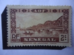 Stamps : Africa : Senegal :  Faidherbe-( Puente que une Saint-luis con Africa)