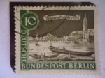 Stamps Germany -  Waisenbrücke (1783)-Antiguo Berlín-Alemania,República Federal.