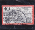 Stamps Germany -  panorámica de Rüdesbeim y el Rhin 