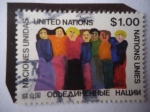 Stamps ONU -  Personas de Diferentes Nacionalidades. Organizaciones de las Naciones Unidas.