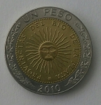 monedas del Mundo : America : Argentina :  2010 un pesp