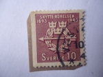 Stamps : Europe : Sweden :  Skytte-Rörelsen, 1893-1943 - Movimiento de tiro.