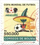 Sellos de America - Bolivia -  Copa Mundial de Futbol Mexico 86