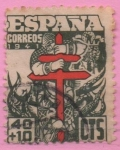 Stamps Spain -  Pro Tuberculosos ( Cruz d´Lorena en rojo)