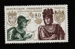 Sellos de Europa - Francia -  Luis XI y Carlos el temerario