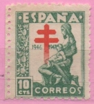 Stamps Spain -  Pro Tuberculosos ( Cruz d´Lorena en rojo)