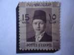 Stamps Egypt -  King Farouk de Egipto (1920-/65)-Serie:La herencia Egipcia.