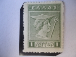 Stamps Greece -  Hermes -Dioses y Mitología- Serie:1911 Hermes y Iris.