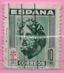 Sellos de Europa - Espaa -  Pro Tuberculosos ( Cruz d´Lorena en Carmin) (Esculapio)