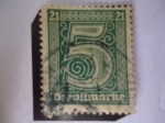 Stamps Germany -  Alemania Reino - Sello con el N° 21 esquinas superiores - Official Stamp