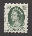 Stamps Australia -  visita real en 1963