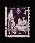 Stamps Australia -  Navidad 1958