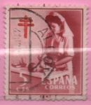 Stamps Spain -  Pro Tuberculosos ( Enfermera puericultora)