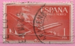 Stamps Spain -  Super constelacion y nao Santa Maria