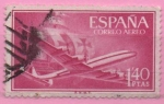 Stamps Spain -  Super constelacion y nao Santa Maria