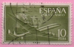 Sellos de Europa - Espaa -  Super constelacion y nao Santa Maria