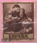 Stamps Spain -  Niños cotando monedas