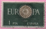 Stamps Spain -  Europa (Rueda d´19 radios)