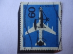 Stamps Germany -  Alemania,Berlín - 50 Años de Transporte de Correo Aéreo - 1912-1962. Aéreo Nave a Reacción